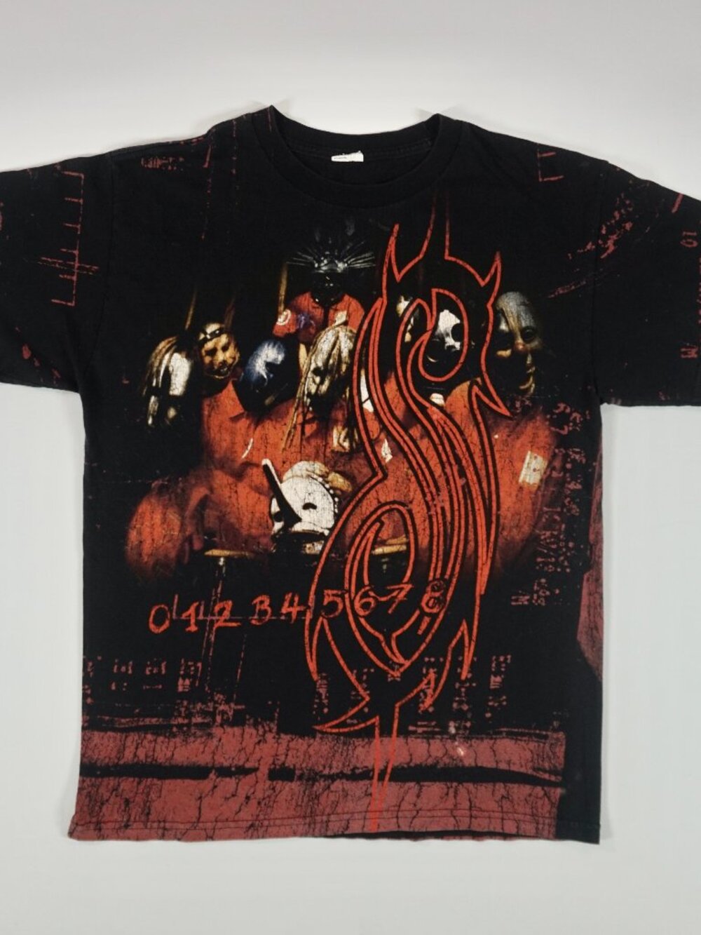 Vintage Y2K Slipknot Big Graphic All Over Print T-Shirt Delta Medium Rare METAL